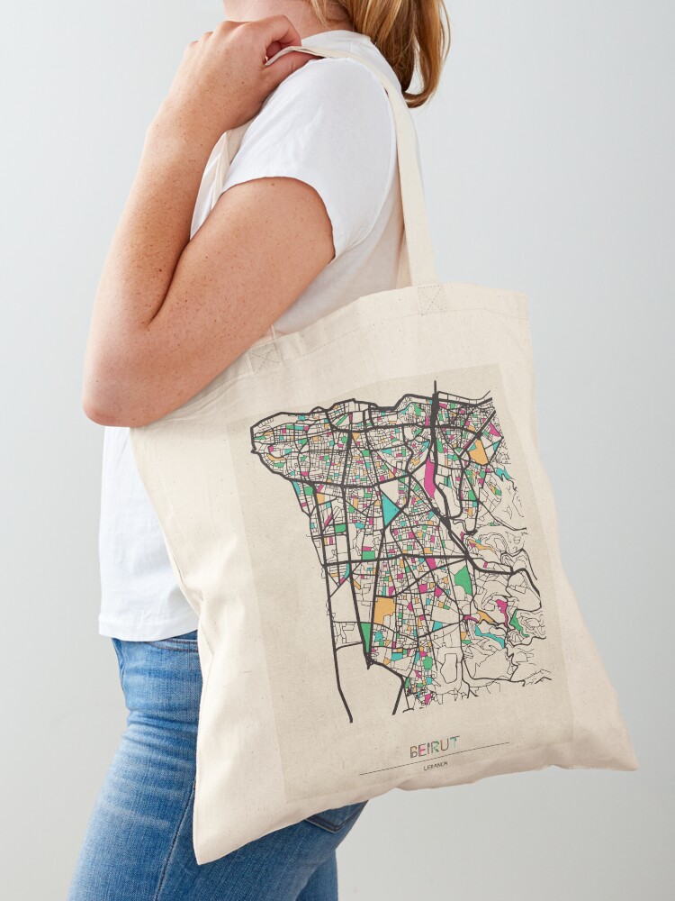 Women Bags Lebanon - Beirut, Lebanon Street Map Tote Bag