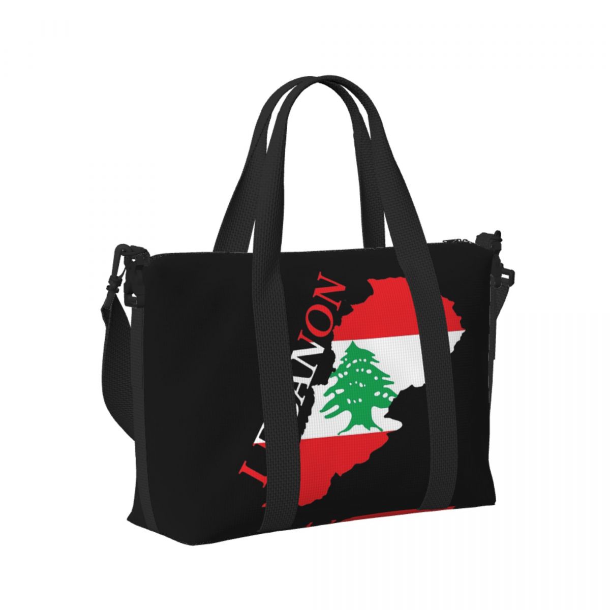 Women Bags Lebanon - Custom Lebanon Flag Map Beach Travel