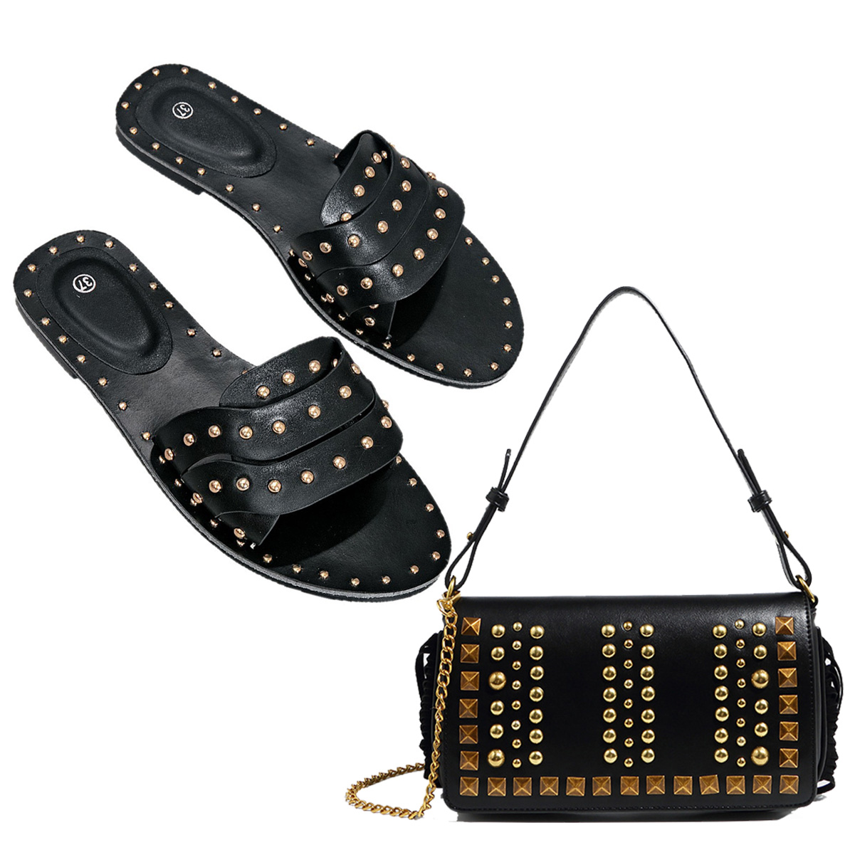 Women'S Bags Holiday - Women's Summer New Wear Rivet Flat