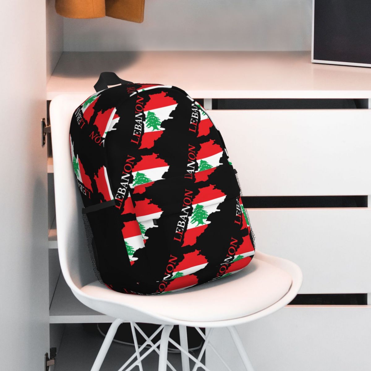 Lebanon Flag Map Backpack Hot  - Women Bags Lebanon 评论和价格