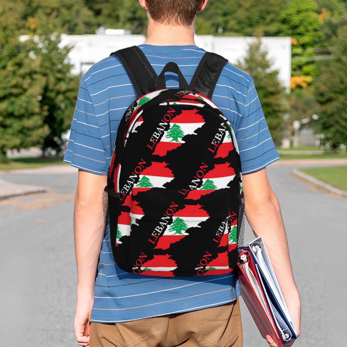 Lebanon Flag Map Backpack Hot  - Women Bags Lebanon 评论和价格