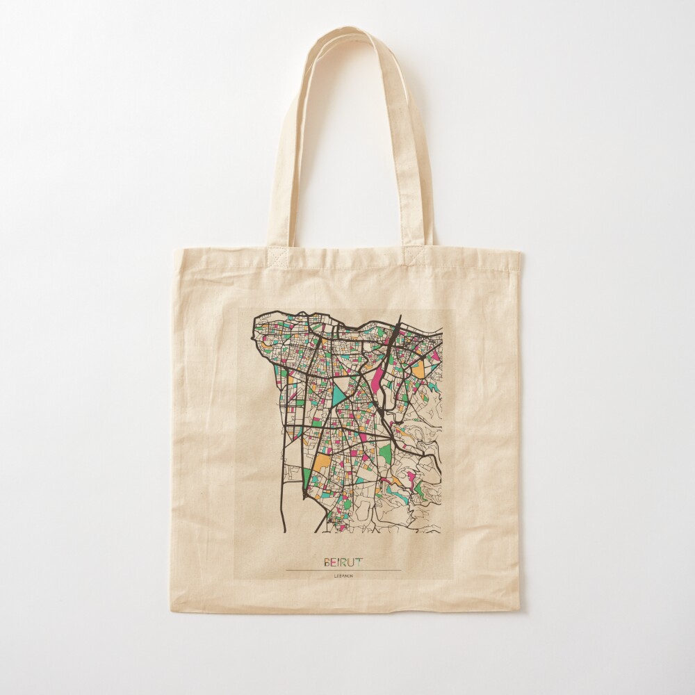 Beirut, Lebanon Street Map Tot - Women Bags Lebanon 评论和价格