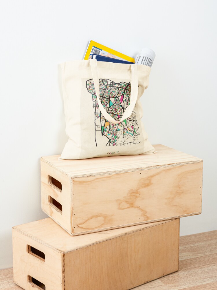 Beirut, Lebanon Street Map Tot - Women Bags Lebanon 评论和价格