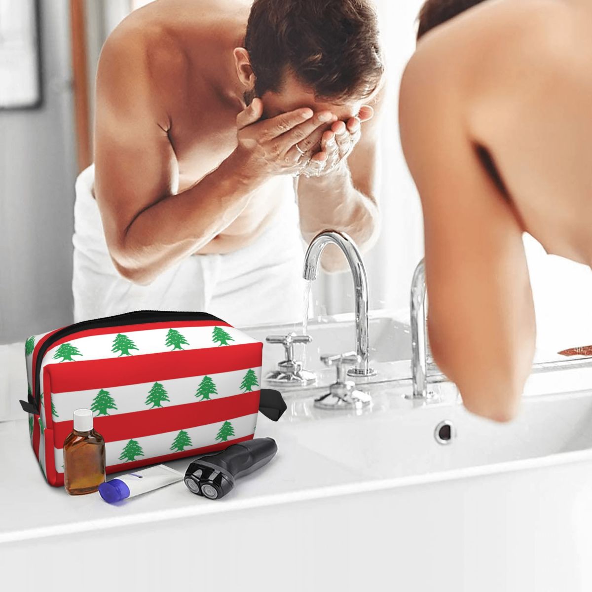 Flag Of Lebanon Makeup Bag Cos - Women Bags Lebanon 评论和价格