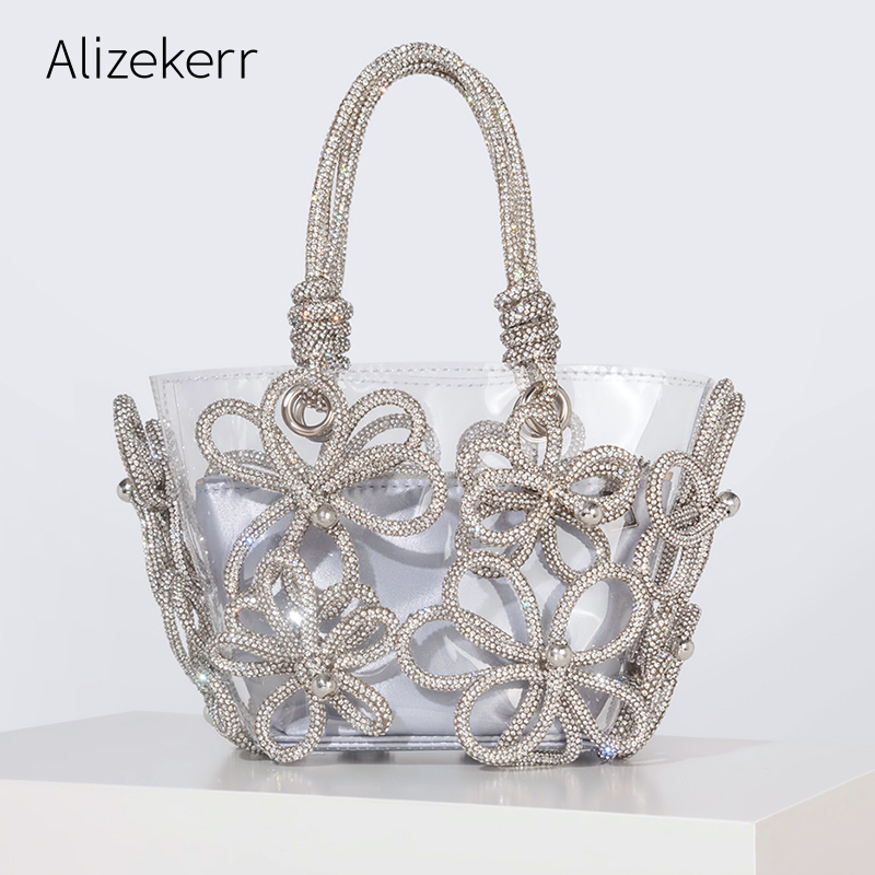 Diamond Flower Transparent Tot - Women'S Bags Holiday 评论和价格