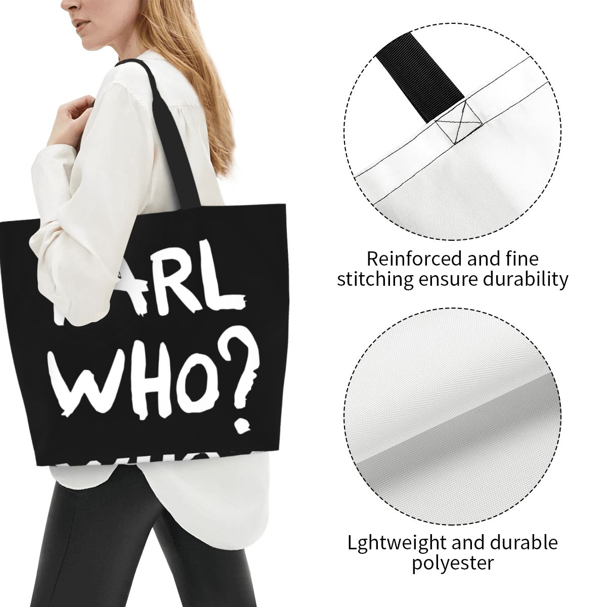 Custom Kawaii Karl Who Slogan  - Women'S Karl Bags 评论和价格