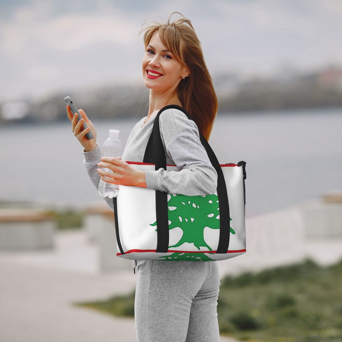 Custom Flag Of Lebanon Beach T - Women Bags Lebanon 评论和价格