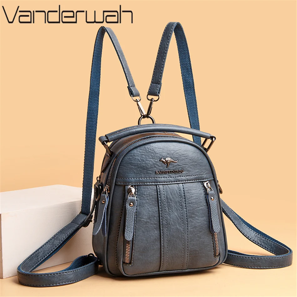 4 In 1 Leather Backpacks Multi - Mini Backpack Women 评论和价格
