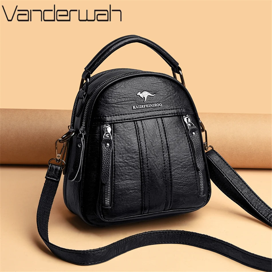 4 In 1 Leather Backpacks Multi - Mini Backpack Women 评论和价格