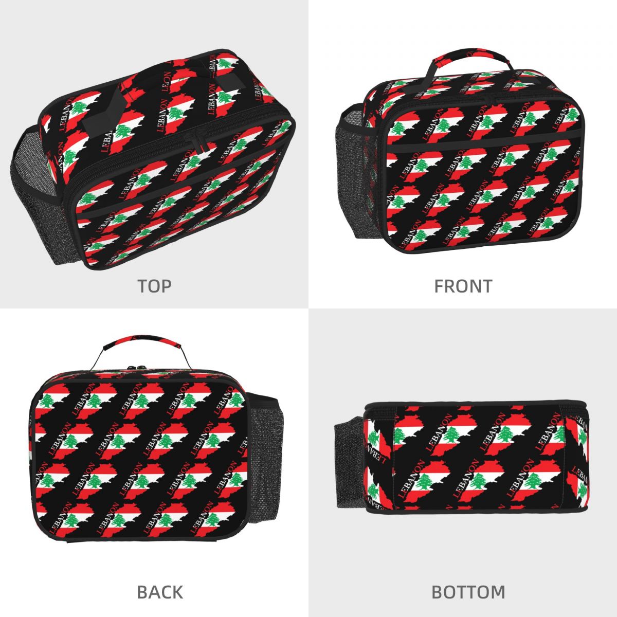 Lebanon Flag Map Insulated Lun - Women Bags Lebanon 评论和价格
