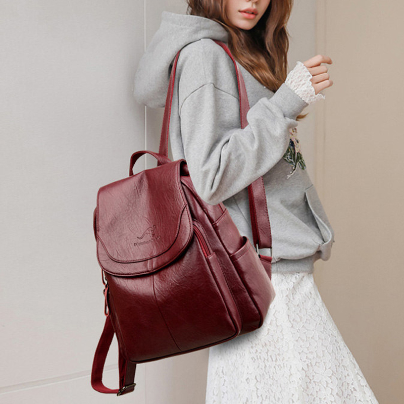 9 Color Women Soft Leather Bac - Mini Backpack Women 评论和价格