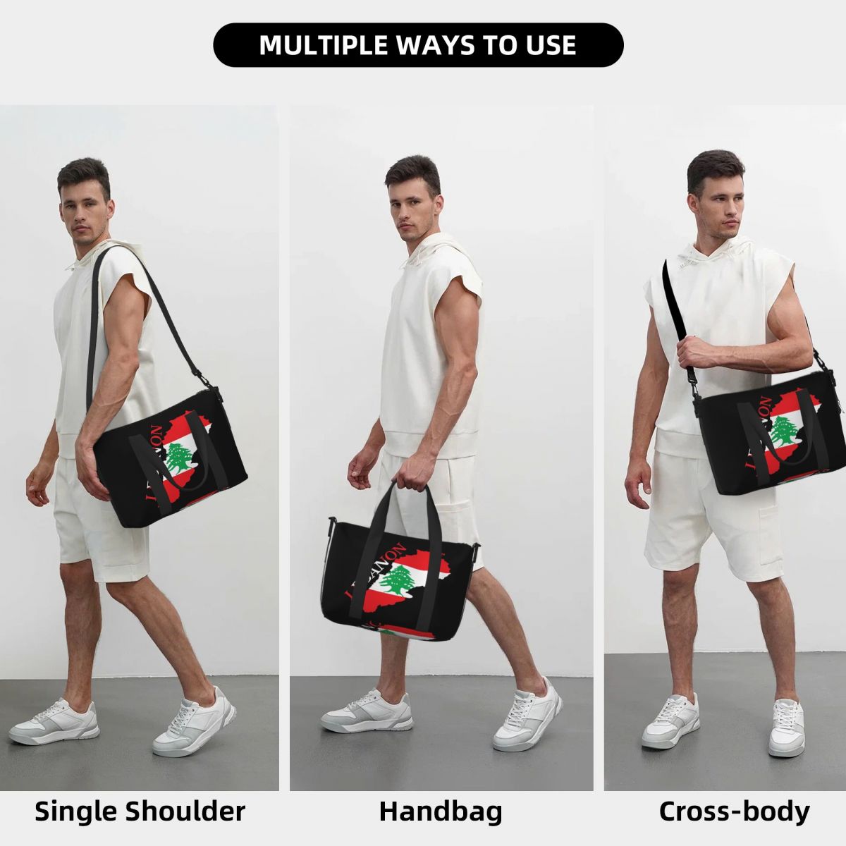 Custom Lebanon Flag Map Beach  - Women Bags Lebanon 评论和价格