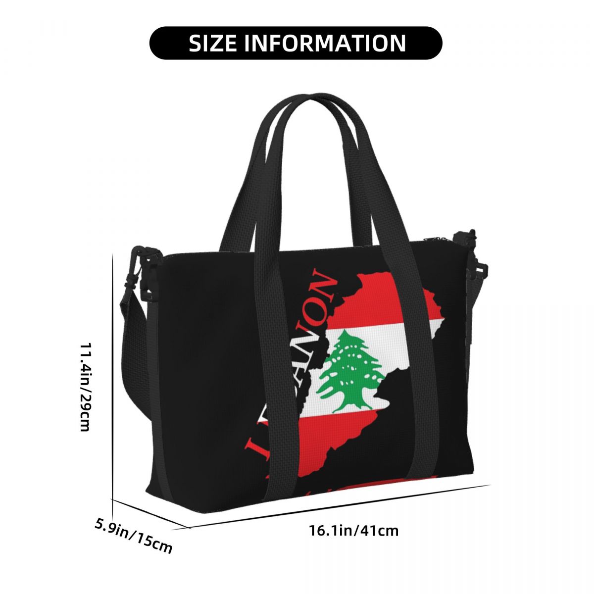 Custom Lebanon Flag Map Beach  - Women Bags Lebanon 评论和价格