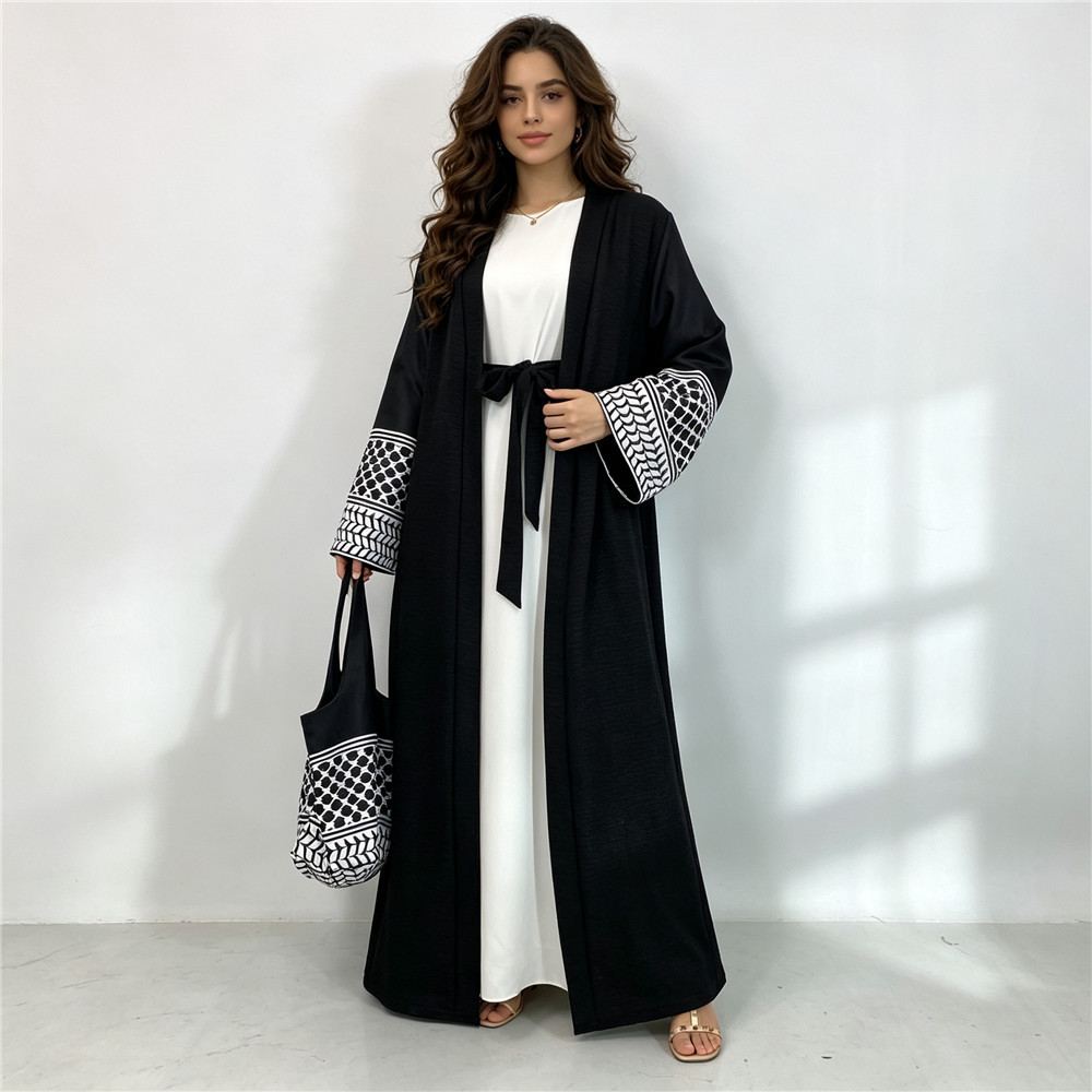Open Front Abaya Women Long Sl - Women Bags Dubai 评论和价格