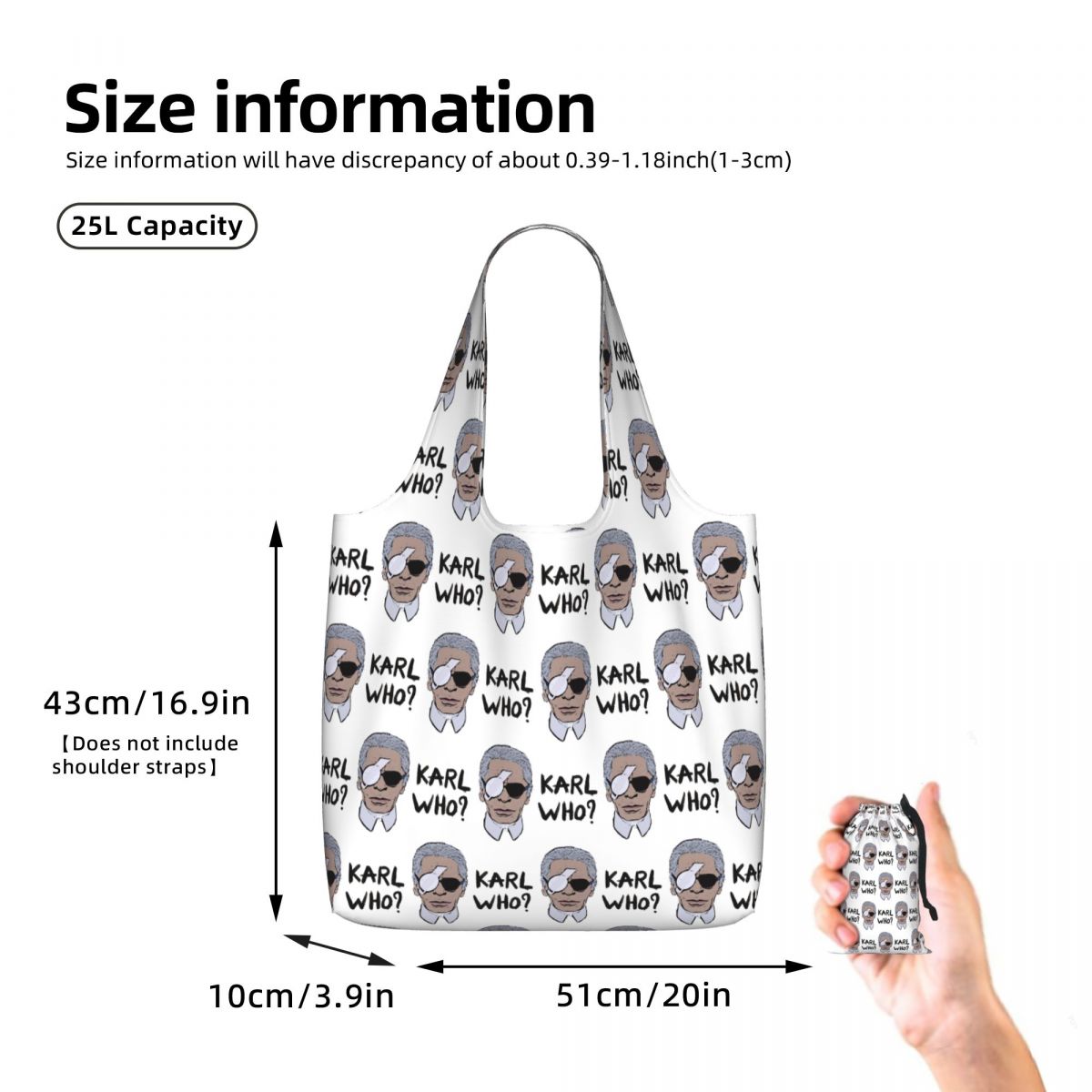 Karl Who Shopping Tote Bag Can - Women'S Karl Bags 评论和价格