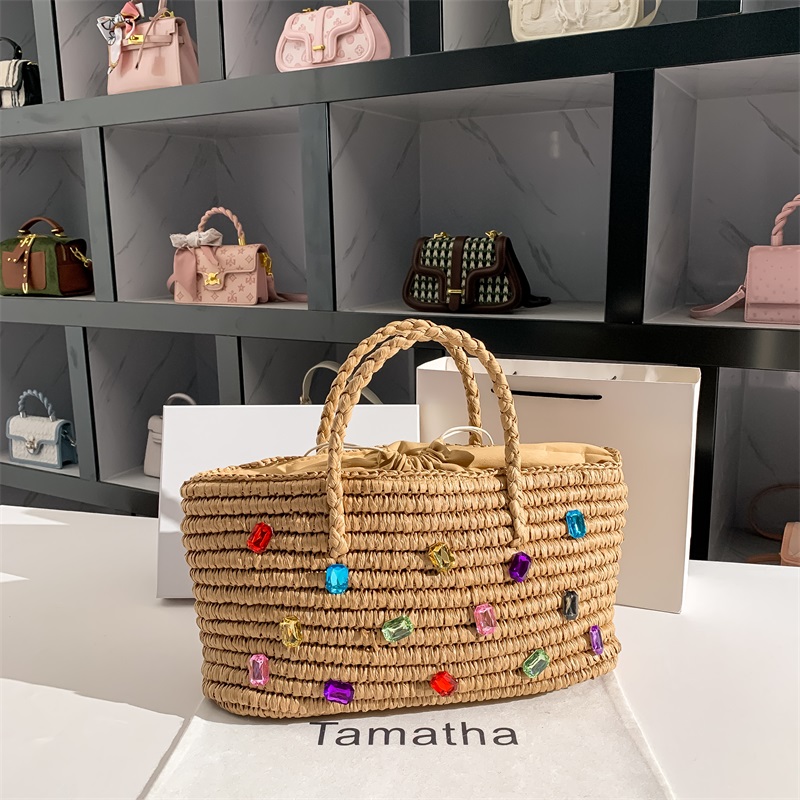 Summer Straw Woven Handmade Ha - Women'S Bags Holiday 评论和价格