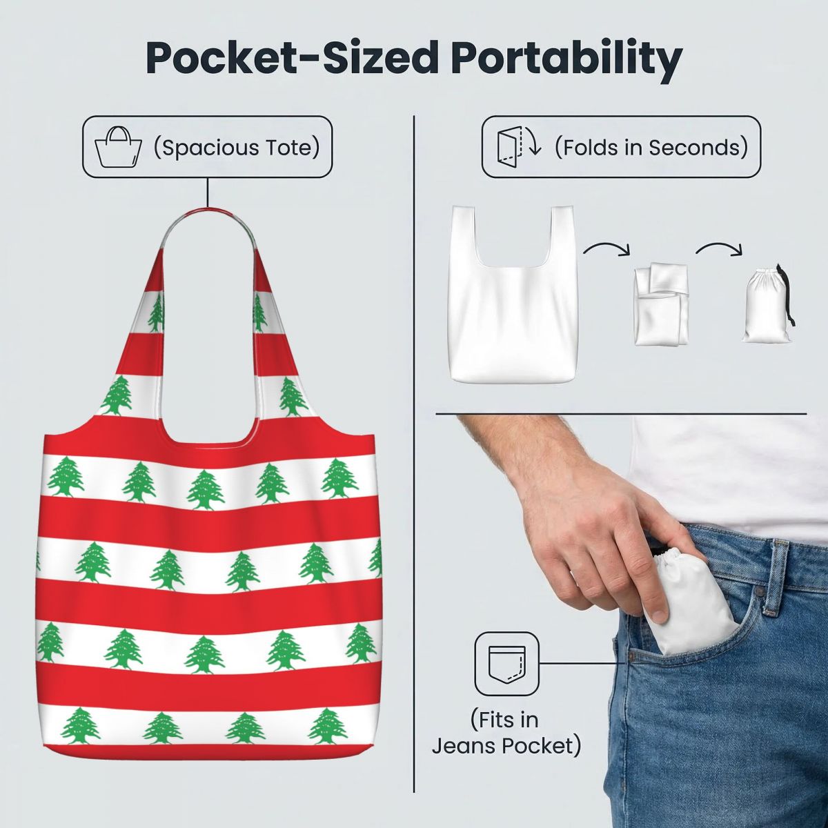 Flag Of Lebanon Shopping Tote  - Women Bags Lebanon 评论和价格