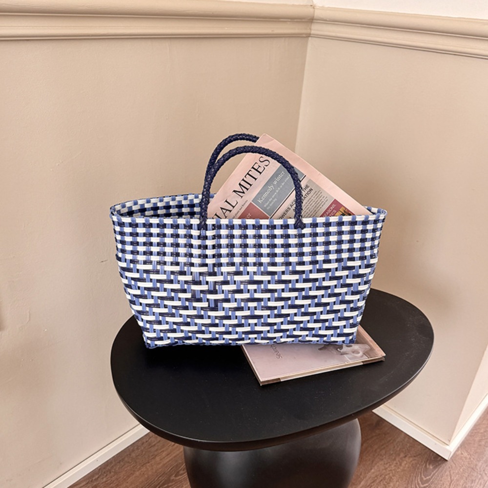 Cute PVC Handbag Weave Bag Lar - Women'S Bags Holiday 评论和价格