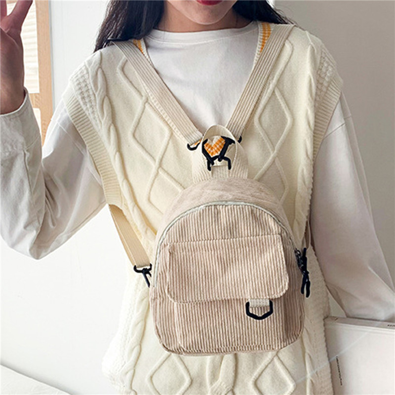 Solid Color Mini Backpack Cord - Mini Backpack Women 评论和价格