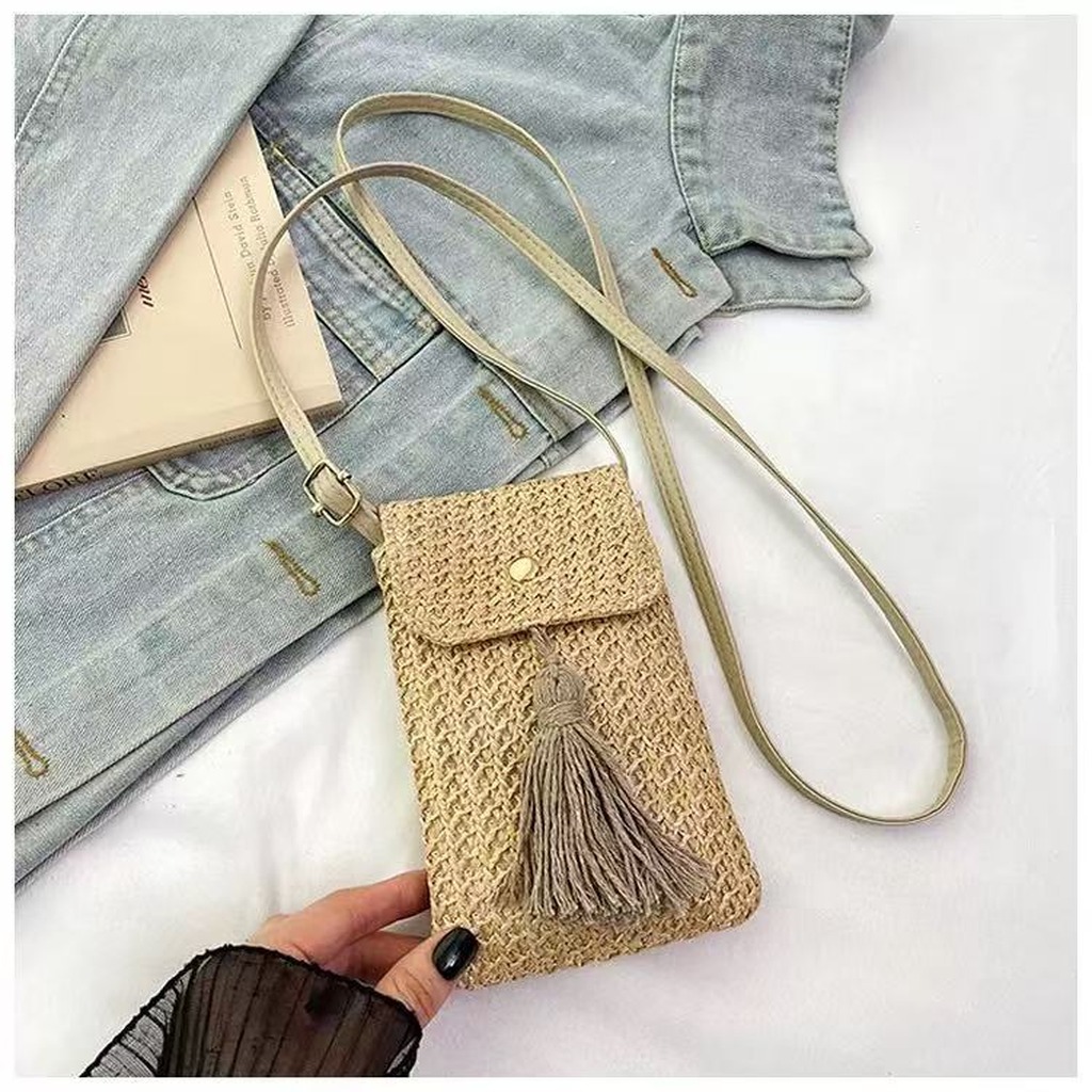 Straw Crossbody Bag Women Mini - Women'S Bags Holiday 评论和价格