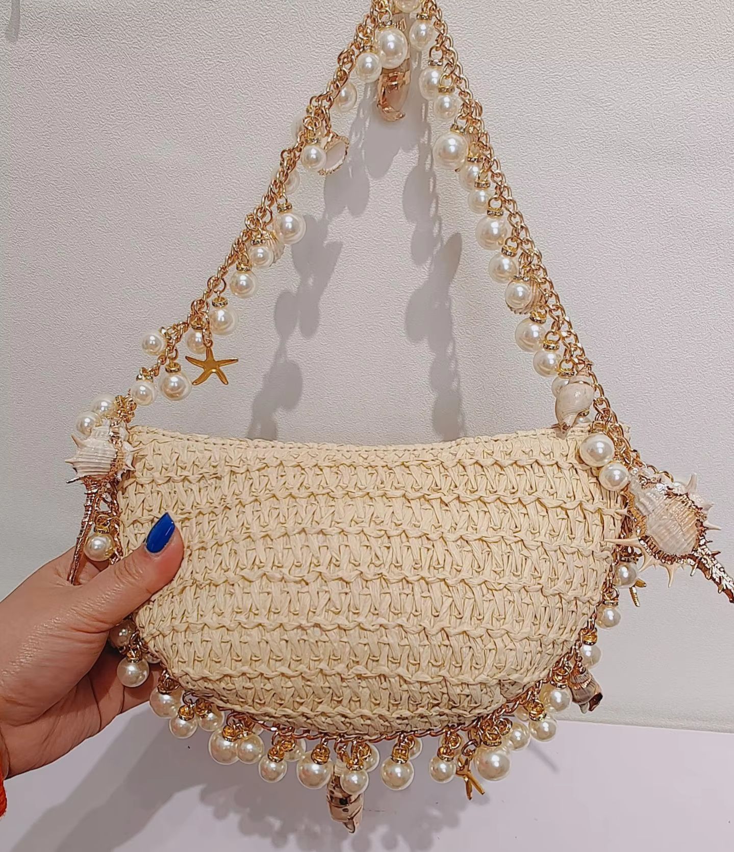 Handmade Pearl Conch Straw Wov - Women'S Bags Holiday 评论和价格